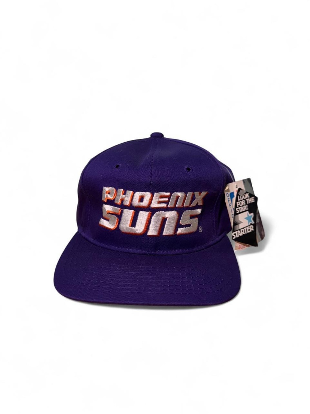 Vintage 90s Starter Phoenix Suns script logo snapback hat purple NWT RARE